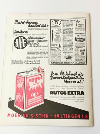 "Motor und Sport" - 09. Oktober 1932 - Heft 41, 42 Seiten, gebraucht, DIN A4