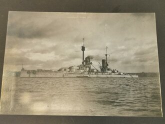 Hartkartonfoto " S.M. Linienschiff Kaiser Wilhelm...