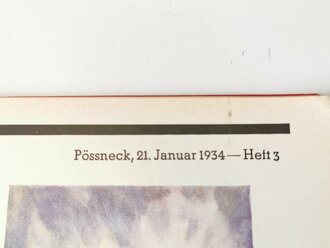 "Motor und Sport" - 21. Januar 1934 - Heft 3, 38 Seiten, gebraucht, DIN A4