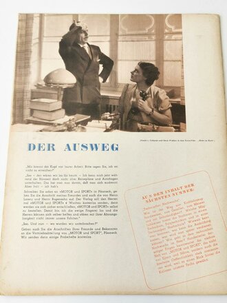 "Motor und Sport" - 21. November 1937 - Heft 47, 42 Seiten, gebraucht, DIN A4