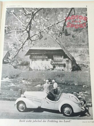 "Motor und Sport" - 20. März 1938 - Heft 12, 42 Seiten, gebraucht, DIN A4
