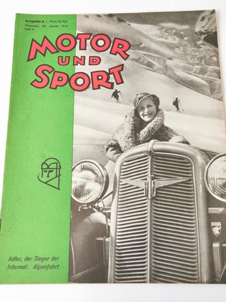 "Motor und Sport" - 28.Januar 1934 - Heft 4, 42 Seiten, gebraucht, DIN A4