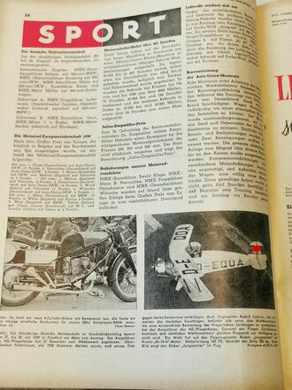 "Motor und Sport" - 30.Juli 1939 - Heft 31, 50 Seiten, gebraucht, DIN A4