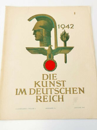 "Die Kunst im deutschen Reich"  Grossformatiges Heft Folge 1, Januar 1942