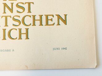 "Die Kunst im deutschen Reich"  Grossformatiges Heft Folge 6, Juni 1942