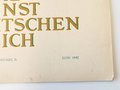 "Die Kunst im deutschen Reich"  Grossformatiges Heft Folge 6, Juni 1942