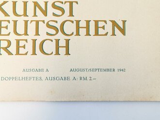 "Die Kunst im deutschen Reich"  Grossformatiges Heft Folge 8/9, August/September 1942