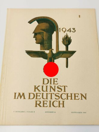 "Die Kunst im deutschen Reich"  Grossformatiges Heft Folge 9, September1943