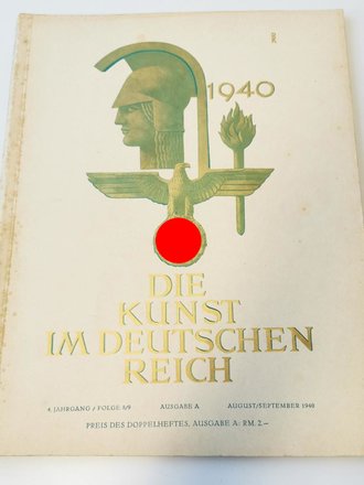 "Die Kunst im deutschen Reich"  Grossformatiges Heft Folge 8/9, August/September 1940