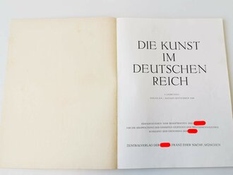 "Die Kunst im deutschen Reich"  Grossformatiges Heft Folge 8/9, August/September 1940