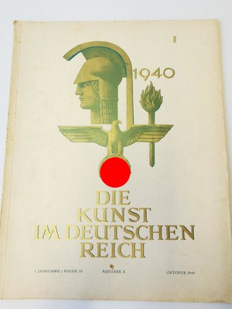 "Die Kunst im deutschen Reich"  Grossformatiges Heft Folge 10, Oktober 1940