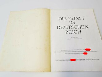 "Die Kunst im deutschen Reich"  Grossformatiges Heft Folge 11, November 1940