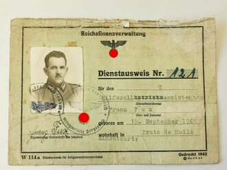 Reichsfinanzverwaltung Dienstausweis für einen...