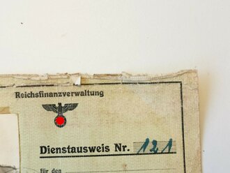 Reichsfinanzverwaltung Dienstausweis für einen Hilfszollassistenten an der französisch-spanischen Grenz datiert 1943
