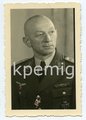 Luftwaffe, Portrait eines Offiziers mit EK 1 und Wiederholungsspanne EK 2, Maße 5x 8cm