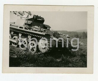 Aufnahme eines Panzer I, Maße 5 x 7 cm