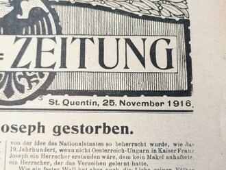 Armee-Zeitung, Nr. 291, St. Quentin, datiert 25. Novermber 1916