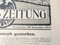 Armee-Zeitung, Nr. 291, St. Quentin, datiert 25. Novermber 1916