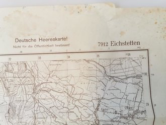 Deutsche Heereskarte Eichstetten 60 x 61 cm, datiert 1944