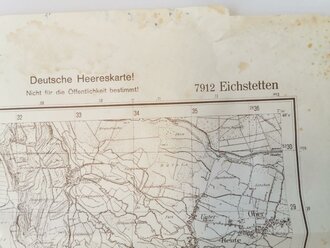 Deutsche Heereskarte Eichstetten 60 x 61 cm, datiert 1944