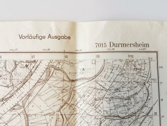 Deutsche Heereskarte Durmersheim/Saargemünd, 60 x 58...