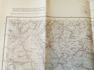 Deutsche Heereskarte Furtwangen, 62 x 61  cm, datiert 1944