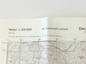 Deutsche Heereskarte Isola del Cantone - Italien, Maße 45 x 50 cm, Rückseite bedruckt