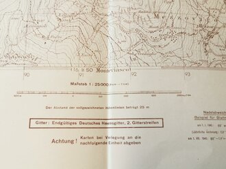 Deutsche Heereskarte Magadino - Italien, Maße 45 x 50 cm