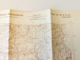 Deutsche Heereskarte Cannobio - Italien, Maße 45 x...