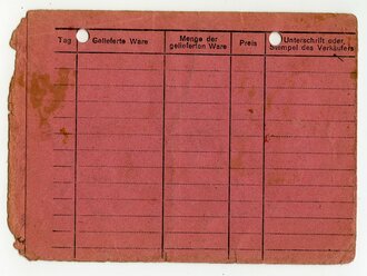 Ausweis für Fliegergeschädigte aus Dortmund, datiert 1943