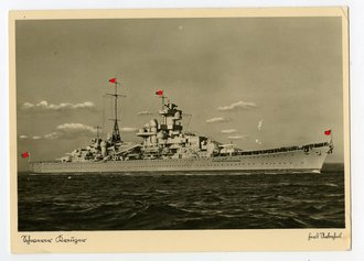 Ansichtskarte Kriegsmarine, "Schwerer Kreuzer", datiert 1943