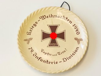 Erinnerugsteller der 79.Infanterie Division "Kriegs Weihnachten 1940" Durchmesser21cm