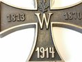 1. Weltkrieg, patriotischer Briefbeschwerer in Form eines Eisernen Kreuzes. Breite 11cm, sehr guter Zustand