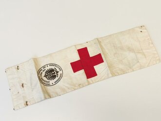 Kaiserreich, Armbinde mit Stempel "Kaiserlicher Kommisar und Milit. Inspekteur der Freiwill. Krankenpflege"  Leicht angeschmutzt, guter Zustand