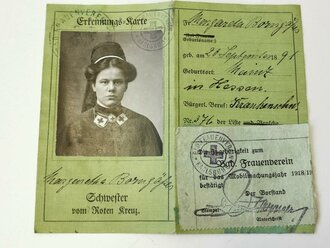 Kaiserreich, Erkennungs Karte einer Schwester von Roten Kreuz