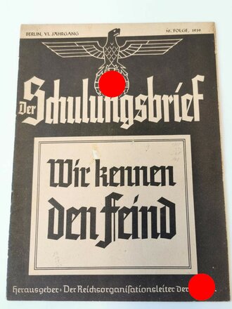 Der Schulungsbrief, 10. Folge 1939