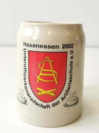 Bierkrug Bundeswehr "Haxenessen 2002, Unteroffizierskameradschaft der Artillerieschule e.V."