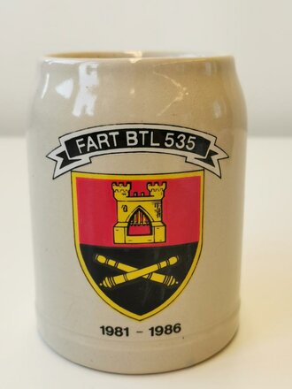 Bierkrug Bundeswehr "FartBtl 535, 1981 - 1986"