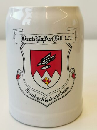 Bierkrug Bundeswehr "BeobPzArtBtl 121, Tauberbischofsheim"