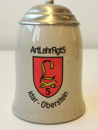 Bierkrug Bundeswehr "ArtLehrRgt5 Idar-Oberstein"