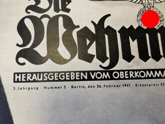 Die Wehrmacht - "So sieht der Feind ein angreifendes Zerstörer-Flugzeug", Nummer 5, 26. Februar 1941