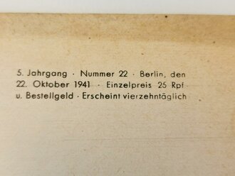 Die Wehrmacht - "Batterie - Feuer!", Nummer 22, 22. Oktober 1941