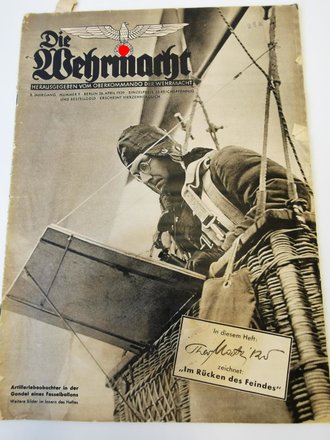 Die Wehrmacht - "Theo Matejko zeichnet: Im Rücken des Feindes", Nummer 9, 26. April 1939