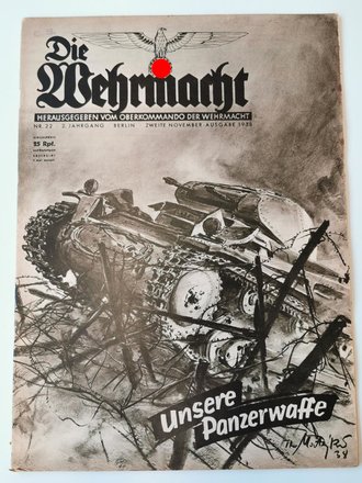 Die Wehrmacht - "Unsere Panzerwaffe", Nummer 22, Zweite November Ausgabe 1938