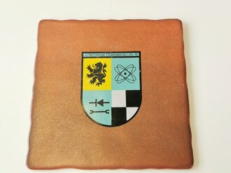 Bundeswehr, dekorative Fliese "4./ Instandsetzungsbataillon 10", Maße 15 x 15 cm