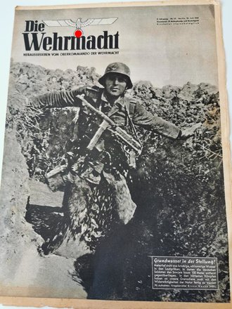 Die Wehrmacht - "Grundwasser in der Stellung", Nr. 15, datiert 19. Juli 1944