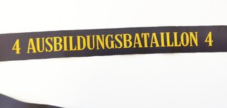Bundesmarine, Mützenband "4 Ausbildungsbataillon 4", Länge ca 150 cm