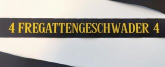 Bundesmarine, Mützenband "4 Fregattengeschwader 4", Länge ca 150 cm