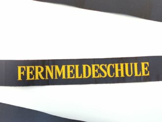 Bundesmarine, Mützenband "Fernmeldeschule", Länge ca 150 cm