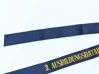 Bundesmarine, Mützenband "3. Ausbildungsbataillon 3.", Länge ca 150 cm